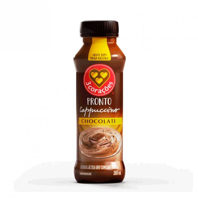 BEBIDA LACTEA CAPPUCCINO 3 CORACOES 260ML CHOCOLATE