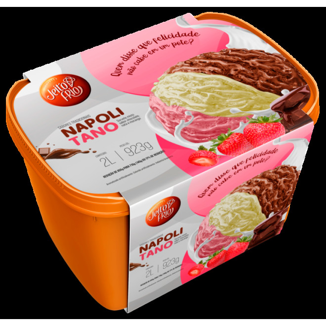 SORVETE JEITO FRIO POTE 2L NAPOLITANO