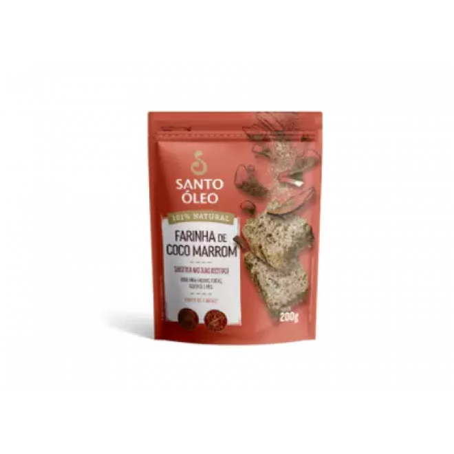 SANTO OLEO FARINHA COCO 200G MARROM