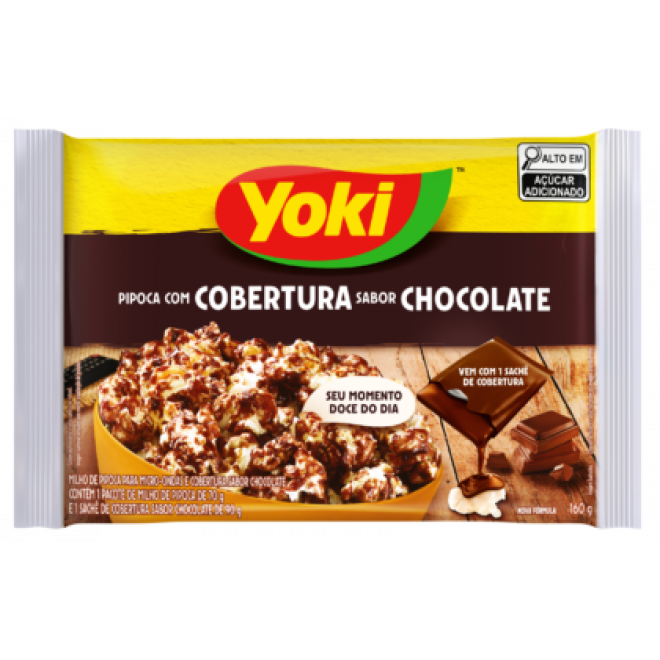 YOKI POPCORN COBERTURA 160G CHOCOLATE
