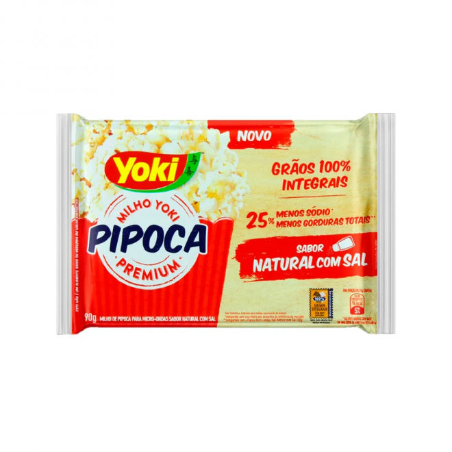 YOKI POPCORN 90G NATURAL C/SAL