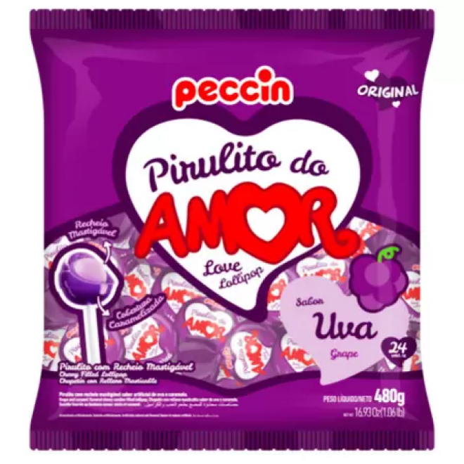 PIRULITO PECCIN 480G UVA AMOR