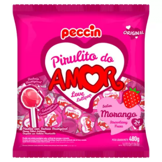 PIRULITO PECCIN 480G MORANGO AMOR