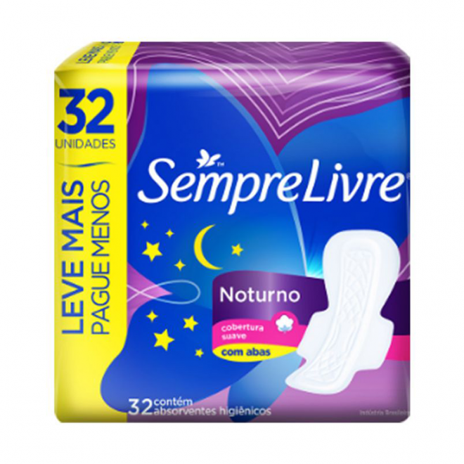 ABS SEMPRE LIVRE NOTURNO C/ABAS SUAVE LV32PG24
