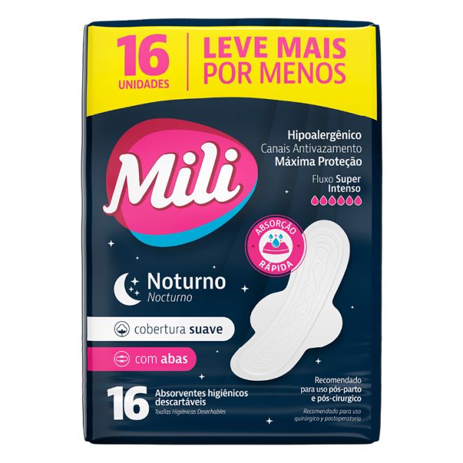 ABS MILI NOTURNO C/ABAS 16UN SUAVE