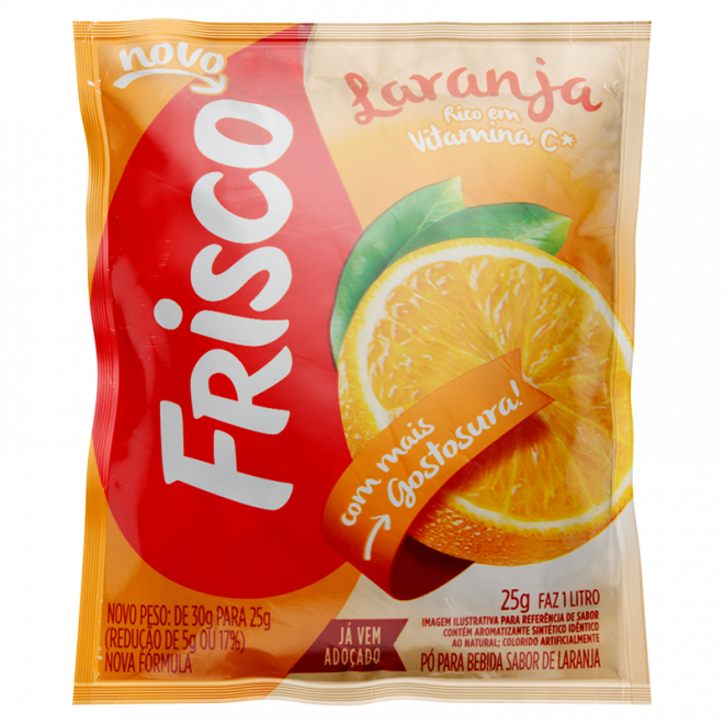 REF FRISCO ADOCADO 25G LARANJA