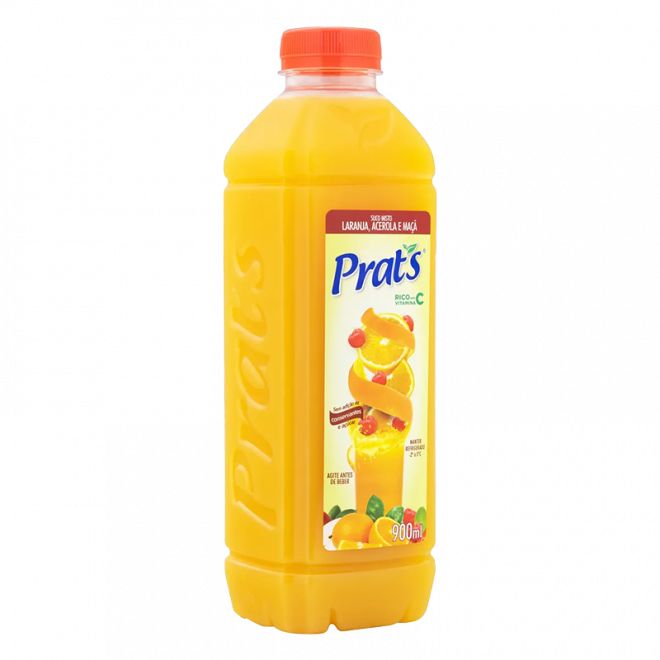 SUCO PRATS 900ML LARANJA, ACEROLA E MACA