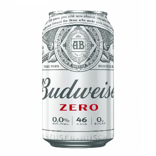 CERVEJA BUDWEISER ZERO ALCOOL LT 350ML
