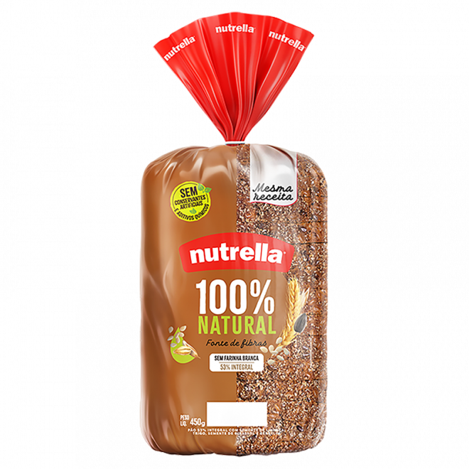 PAO NUTRELLA SUPREME 450G GIRASSOL E GERGELIM