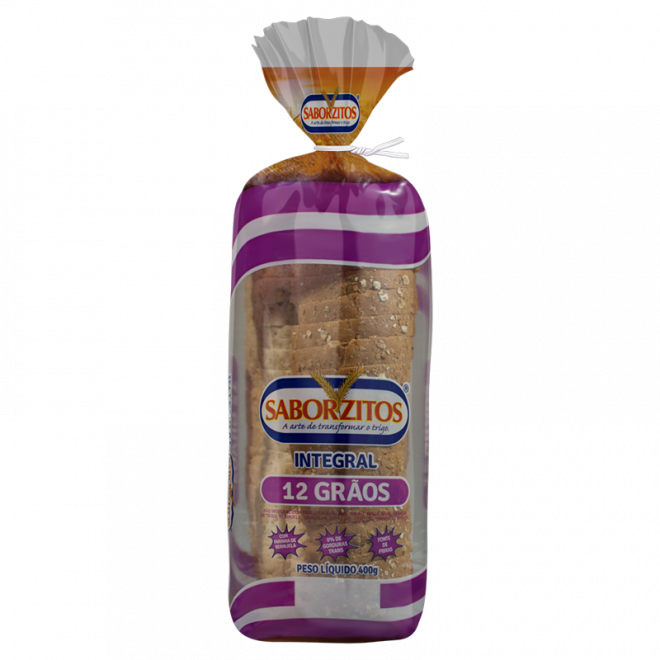 PAO SABORZITOS INTEGRAL 12GRAOS 400G