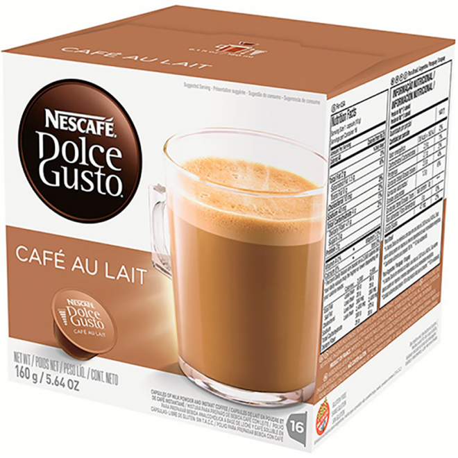 NESCAFE DOLCE GUSTO 16CAP 160G CAFE AU LAIT