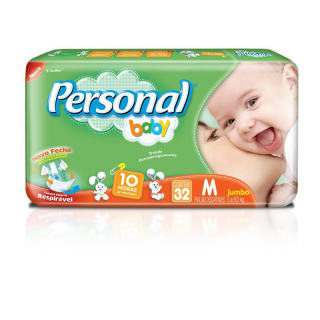 FRALDA PERSONAL BABY JUMBO MED 32UN