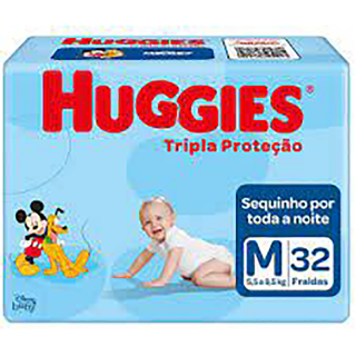 FRALDA HUGGIES TRIPLA JUMBO M 32UN