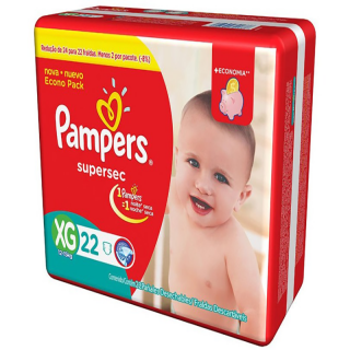 FRALDA PAMPERS SUPERSEC PACOTAO XG 22UND