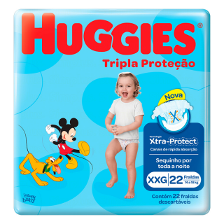 FRALDA HUGGIES TRIPLA JUMBO XXG 22UN