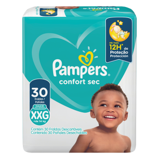 FRALDA PAMPERS CONFORTSEC MEGA XXG 30UN