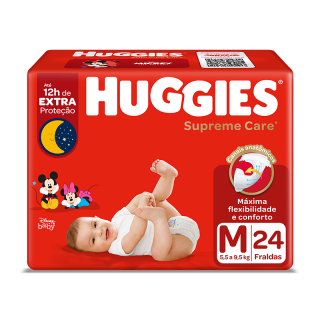 FRALDA HUGGIES SUPREME JUMBO M 24UN