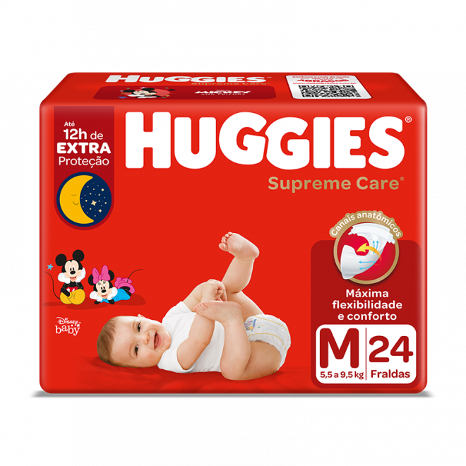 FRALDA HUGGIES SUPREME JUMBO M 24UN