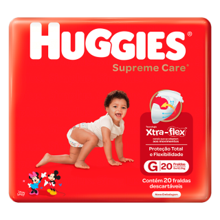 FRALDA HUGGIES SUPREME JUMBO G 20UN