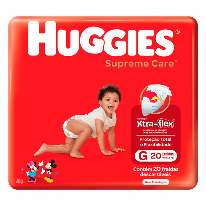 FRALDA HUGGIES SUPREME JUMBO G 20UN