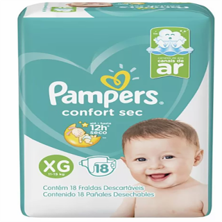FRALDA PAMPERS CONFORTSEC PACOTAO XG 18UN
