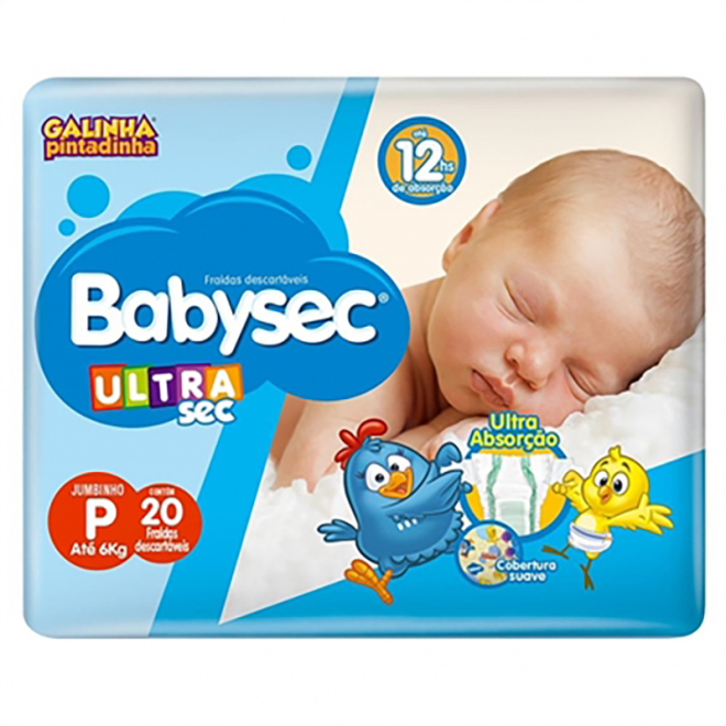 FRALDA BABYSEC G.PINTADINHA JUMBINHO P 20UND