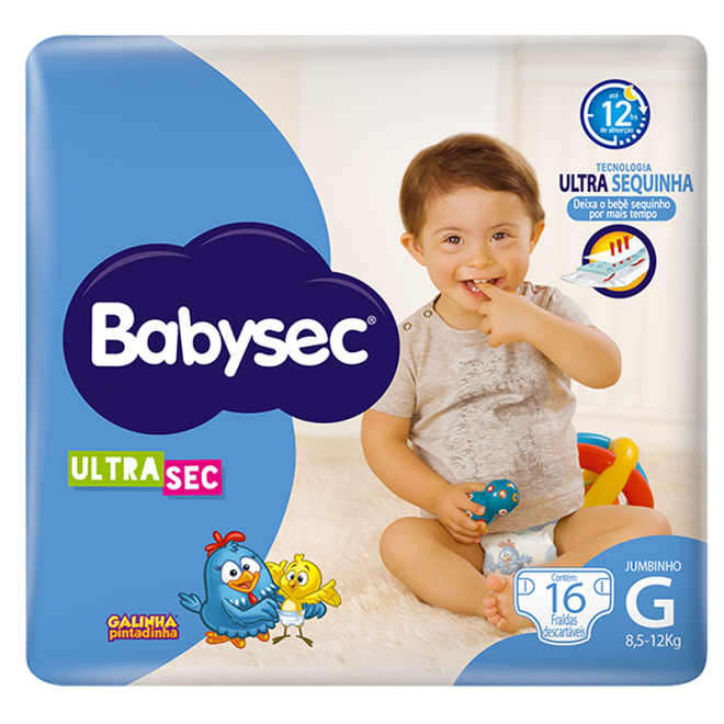 FRALDA BABYSEC G.PINTADINHA JUMBINHO G 16UND