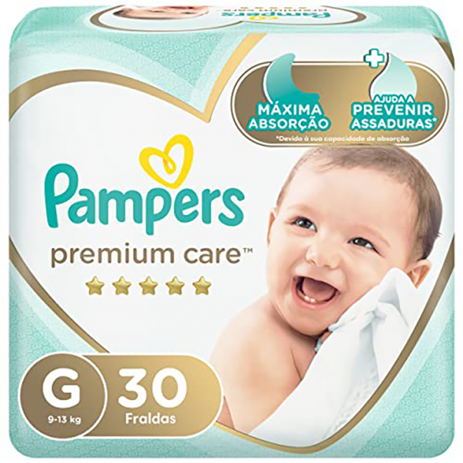 FRALDA PAMPERS PREMIUM CARE MEGA