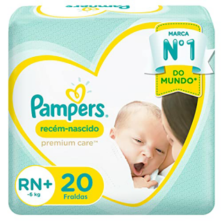 FRALDA PAMPERS PREMIUM CARE RN+ 20UN