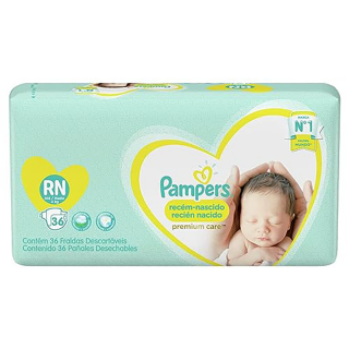 FRALDA PAMPERS PREMIUM CARE RN 36UND