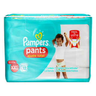 FRALDA PAMPERS PANTS AJUSTE TOTAL XXG 12UN