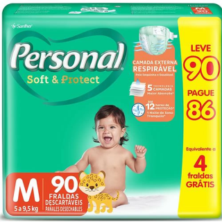 FRALDA PERSONAL BABY HIPER PROMO M LV90 PG86