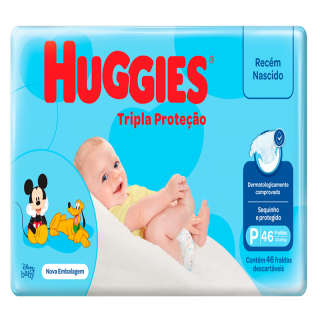 FRALDA HUGGIES TRIPLA PROTECAO MEGA P 46UN