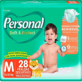 FRALDA PERSONAL BABY PACOTAO M 28UN