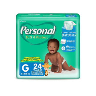 FRALDA PERSONAL BABY PACOTAO G 24UN