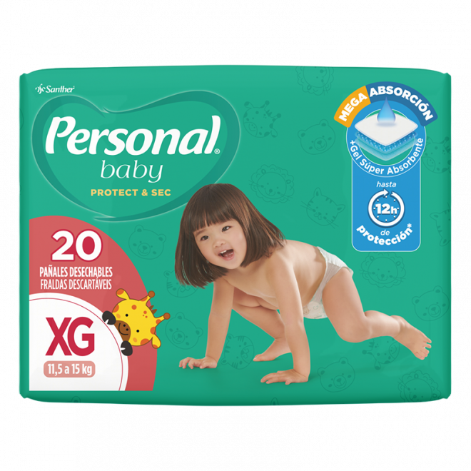 FRALDA PERSONAL BABY PACOTAO XG 20UN