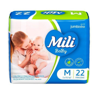 FRALDA MILI BABY JUMBINHO M C/22UN