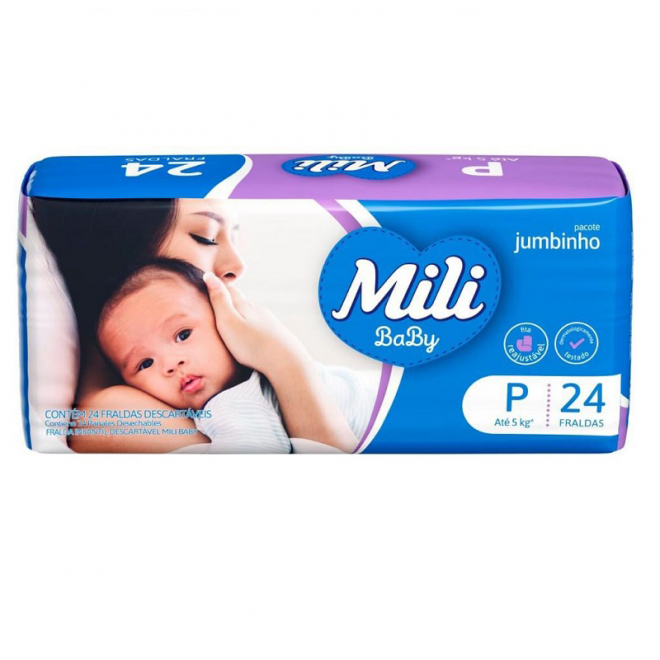 FRALDA MILI BABY JUMBINHO P C/24UN