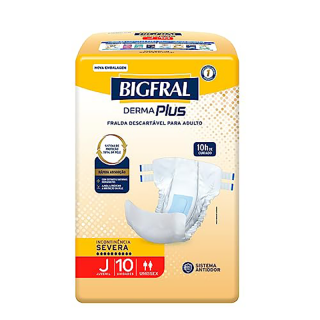 FRALDA BIGFRAL DERMA PLUS JUVENIL 10UN