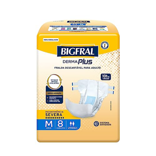 FRALDA BIGFRAL DERMA PLUS M 8UN
