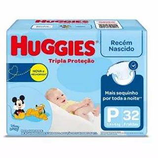 FRALDA HUGGIES TRIPLA PROTECAO JUMBO P-32UN