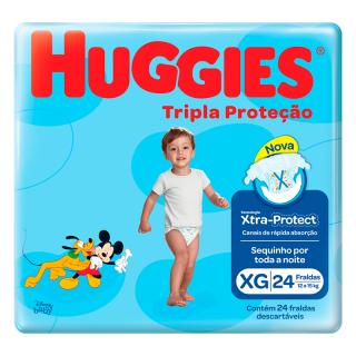 FRALDA HUGGIES TRIPLA PROTECAO JUMBO XG-22UN