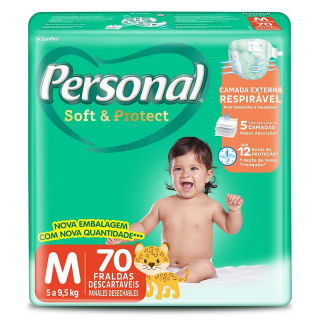 FRALDA PERSONAL BABY HIPER PROMO M LV70UN PG67UN