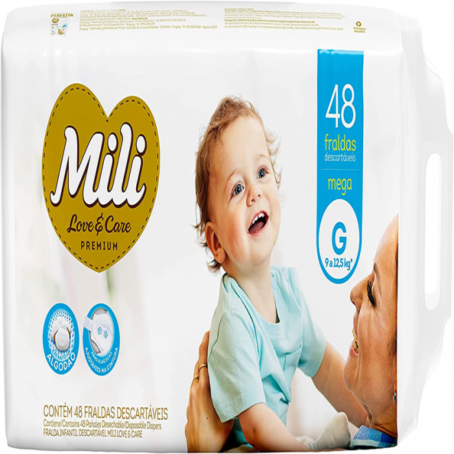FRALDA MILI LOVE E CARE MEGA G 48UN