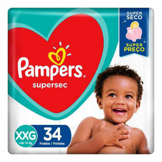 FRALDA PAMPERS SUPERSEC HIPER XXG 34UN
