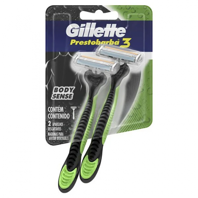 GILLETTE PRESTOBARBA 3 2UND BODY SENSE