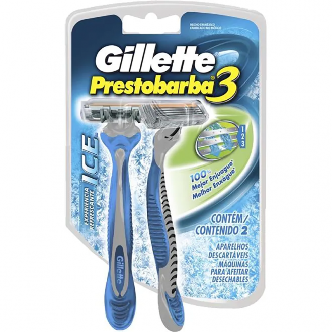 GILLETTE PRESTOBARBA 3 2UND ICE