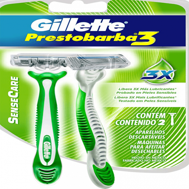 GILLETTE PRESTOBARBA 3 2UND SENSE CARE