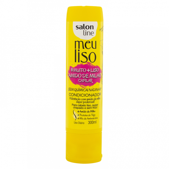 COND SALON LINE MEU LISO 300ML MUITO +LISO