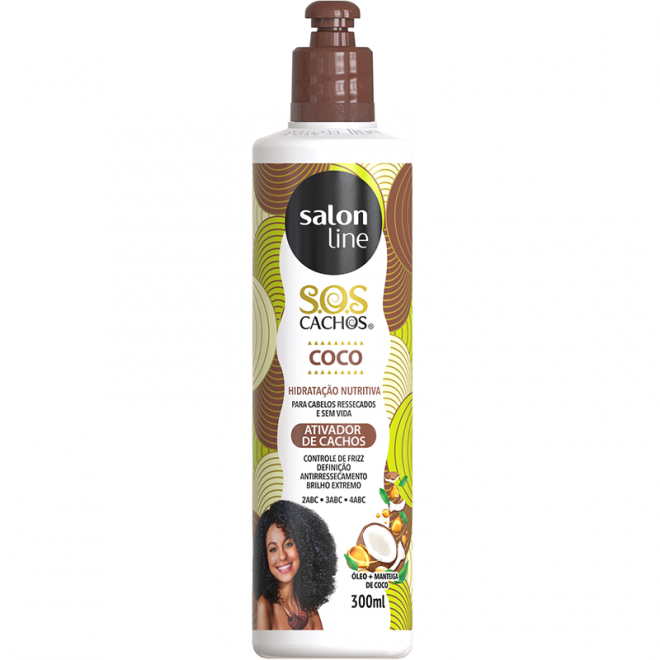 CR ATIVADOR CACHOS SALON LINE SOS 300ML COCO